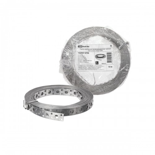 Лента монтажная перфорированная прямая 20x1,0 мм (10 м) TDM