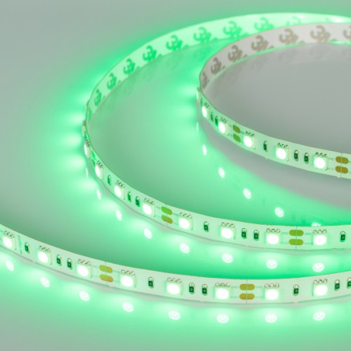 Лента RT 2-5000 12V Green 2x (5060, 300 LED, LUX) (Arlight, 14.4 Вт/м, IP20)