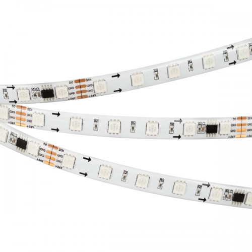 Лента SPI-5000SE-AM 24V RGB (5060, 60 LED/m, x6) (Arlight, Закрытый, IP65)