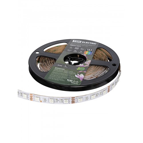 Лента светодиодная SMD5050-60 LED/м-IP20-12 В-14,4 Вт/м-RGB (5 м) блистер TDM