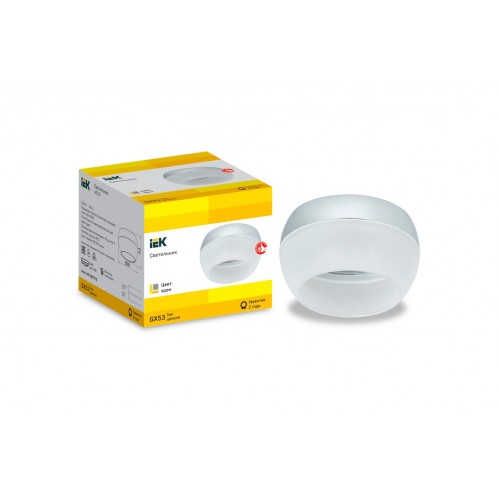 LIGHTING Светильник 4010 накладной потолочный под лампу GX53 белый IEK