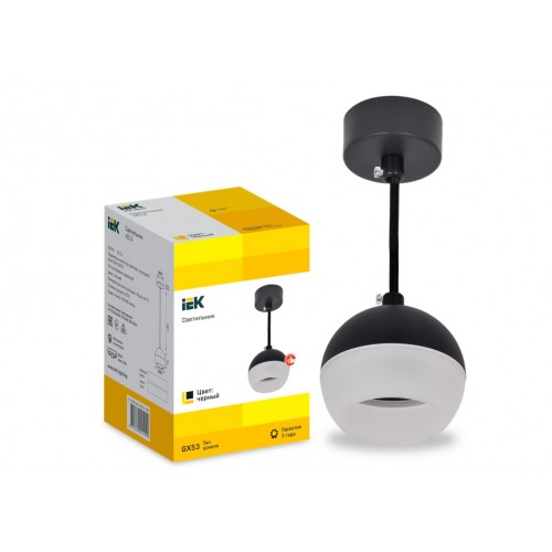LIGHTING Светильник 4012 подвесной под лампу GX53 черный IEK