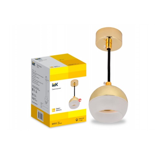 LIGHTING Светильник 4012 подвесной под лампу GX53 золото IEK
