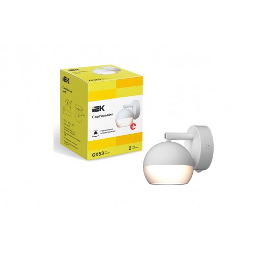 LIGHTING Светильник 4013 накладной настенный под лампу GX53 белый IEK