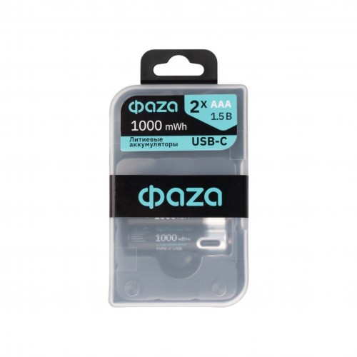 Литиевый Аккумулятор с Type-C ФАZА АAА 1000 mWh USB Box-2