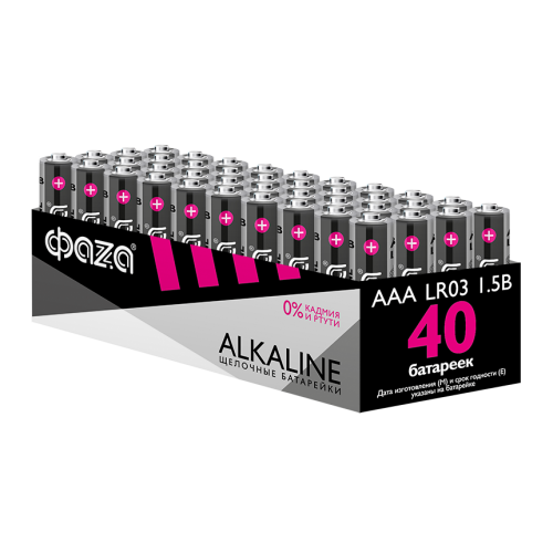 LR03 (алкалин. эл. питания) LR03       ФАZА Alkaline Pack-40
