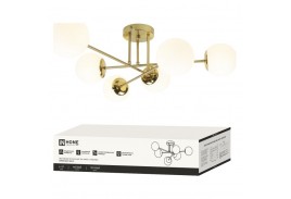 Люстра под лампу AURORA EASY-6G9-LT 6xG9 матовые плафоны, латунный корпус IN HOME