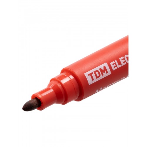 Маркер перманентный 1-3 мм, красный (пакет) круглый наконечник TDM