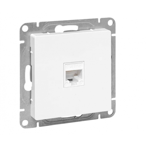 Механизм розетки RJ45 (cat5), белый Эпика EKF
