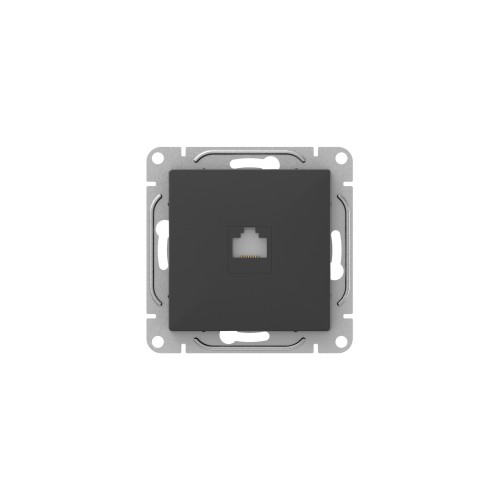 Механизм розетки RJ45 (cat5), чёрный Эпика EKF
