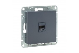 Механизм розетки RJ45 (cat5), графит Эпика EKF