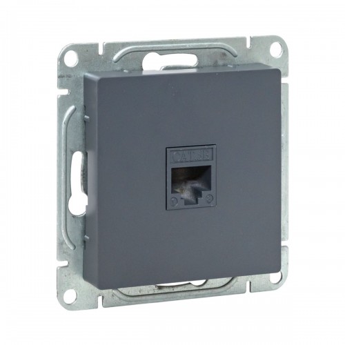 Механизм розетки RJ45 (cat5), графит Эпика EKF