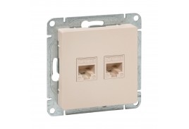 Механизм розетки RJ45 (cat5), кремовый Эпика EKF