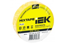 MIXTAPE 5 Изолента 0,18х19мм желтая 20м IEK