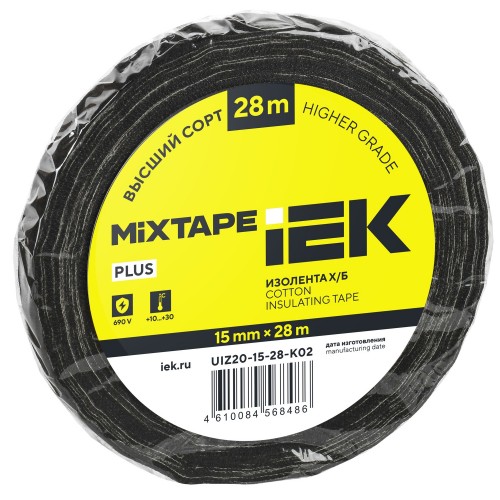 MIXTAPE 5 Изолента Х/Б 15мм 28м IEK