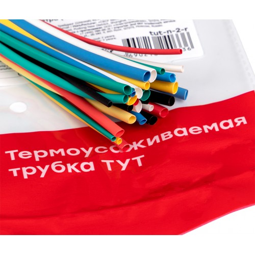 Набор ТУТ нг: 6 цветов по 5шт. Разного диаметра (1/0,5; 1,5/0,75; 2/1; 2,5/1,25; 3/1,5) 100мм. EKF PROxima