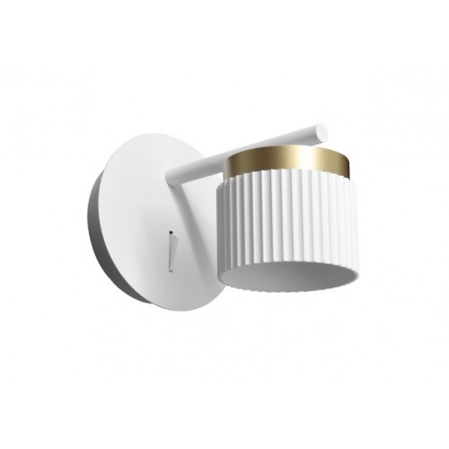 Накладной светильник WOLTA WSL-GX53/19WG MUSE под лампу GX53 Белый/Золото D85x70