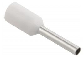 Наконечник-гильза изол. Е7508 0.75кв.мм бел. (уп.100шт) IEK UGN10-C75-02-08