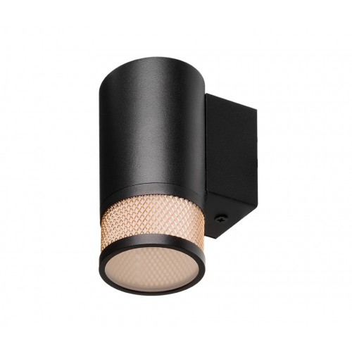 Настенный светильник WOLTA WSL-GU10/W12BG Rete под лампу GU10 IP20 Черный матовый/золото D55x110x80mm