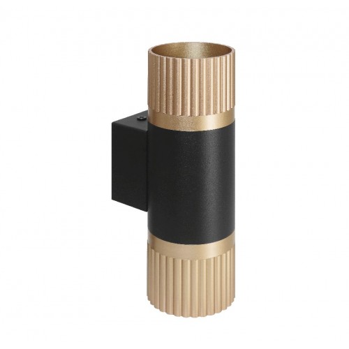 Настенный светильник WOLTA WSL-GU10/W19BG-2 DUO под лампу GU10 Черный/золото D55x180x80