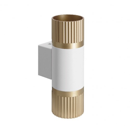 Настенный светильник WOLTA WSL-GU10/W19WG-2 DUO под лампу GU10 Белый/золото D55x180x80