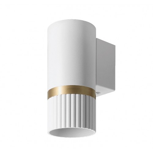 Настенный светильник WOLTA WSL-GU10/W19WG DUO под лампу GU10 Белый/золото D55x130x80
