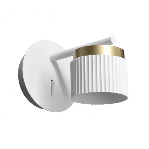 Настенный светильник WOLTA WSL-GX53/W19WG MUSE под лампу GX53 Белый/Золото D85x70x165