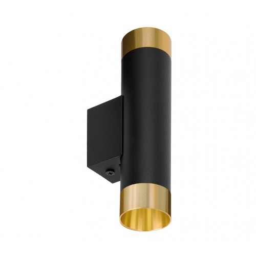 Настенный светильник WOLTA WSL-MR11/W15BG Petite под лампу MR11 с цоколем GU10 IP20 Черный с золотом D40x180x70mm