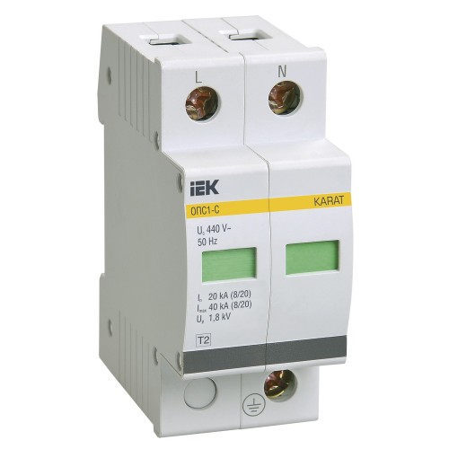 Огр-ль имп. перенапр. ОПС1-C 2P In=20kA Un=400B Im=40kA IEK