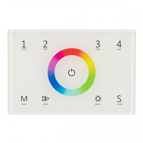 Панель Sens SMART-P83-RGB White (230V, 4 зоны, 2.4G) (Arlight, IP20 Пластик, 5 лет)