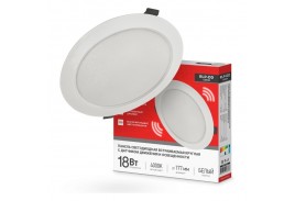 Панель светодиодная встраиваемая круглая RLP-DD 18Вт 230В 4000К 1440Лм 177мм, датчик движения, белая IP40 IN HOME