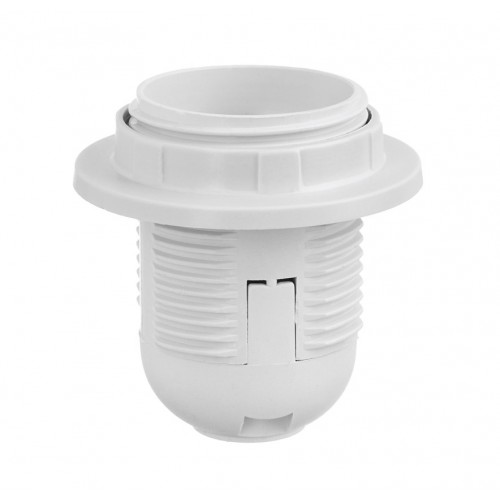 Патрон WOLTA WLH-007   E27 с кольцом, пластиковый, белый
