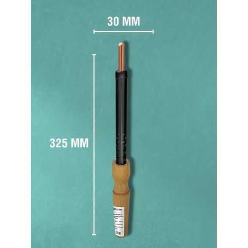 Паяльник ЭПЦН-100, деревянная ручка, мощность 100 Вт, 230 В, подставка в комплекте, "Рубин" TDM