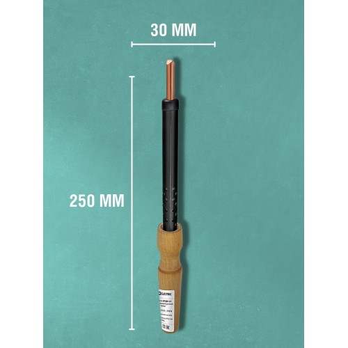 Паяльник ЭПЦН-40, деревянная ручка, мощность 40 Вт, 230 В, подставка в комплекте, "Рубин" TDM