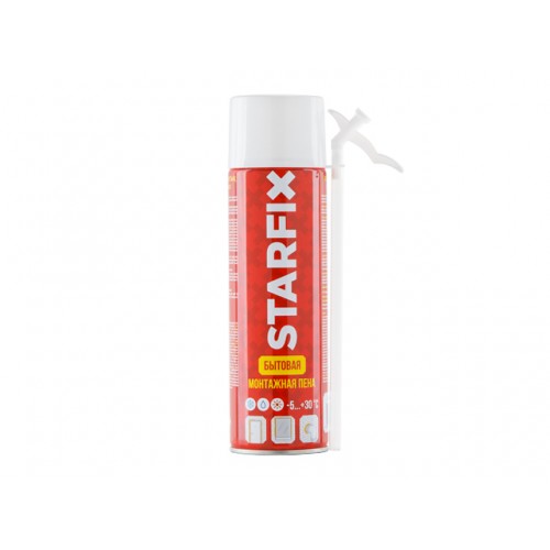 Пена монтажная бытовая всесезонная STARFIX Straw Foam (500мл)