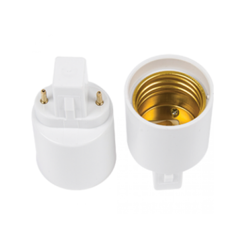 Переходник с цоколя G23 на Е27 Белый (G23E7WEAY) Ecola base