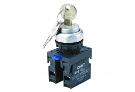 Переключатель с ключом NP8-20Y/31 3 полож. с фиксацией 2НО IP65 (R) CHINT