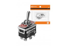 Переключатель-тумблер KN3C-223AAH 2P 250В AC/DC 15А (6c) ON-OFF-ON без фиксации TDM