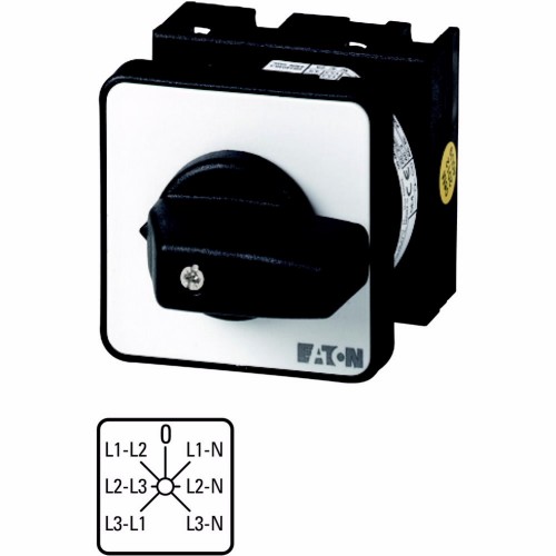 Переключатель вольтметра T0-3-8007/E, 20A, тип LL-0-LN (линейное-0-фазное), на дверь, фронт IP65