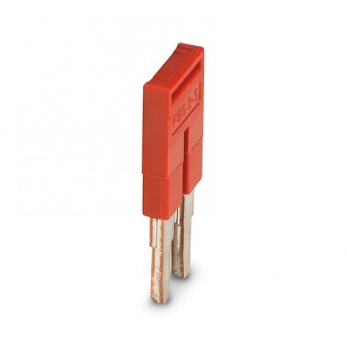 ПЕРЕМЫЧКА FBS 2-5 НА 2 ПОЛЮСА, ДЛЯ КЛЕММ 5,2MM, 24A, КРАСНАЯ