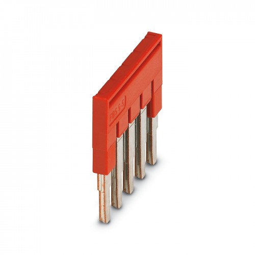 ПЕРЕМЫЧКА FBS 5-5 НА 5 ПОЛЮСОВ, ДЛЯ КЛЕММ 5,2MM, 24A, КРАСНАЯ