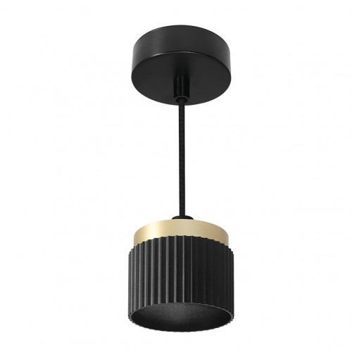 Подвесной светильник WOLTA WSL-GX53/P19BG MUSE под лампу GX53 Черный/Золото D85x70