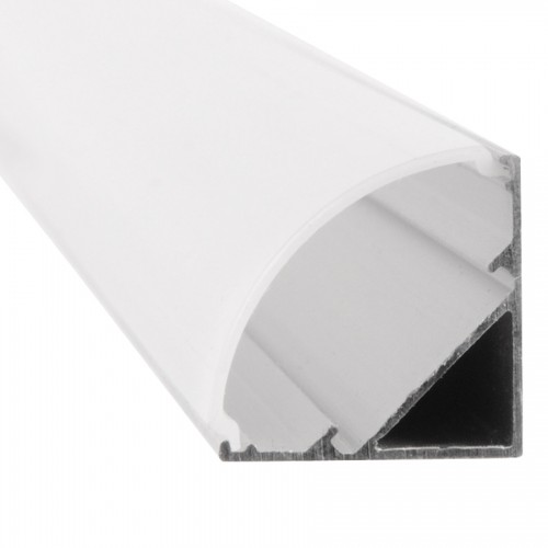 Профиль GAL-GLS-1000-16-16 угловой серебр (1м профиль+рассеиватель+2заглушки+2 скоб с шуруп. 1/100)