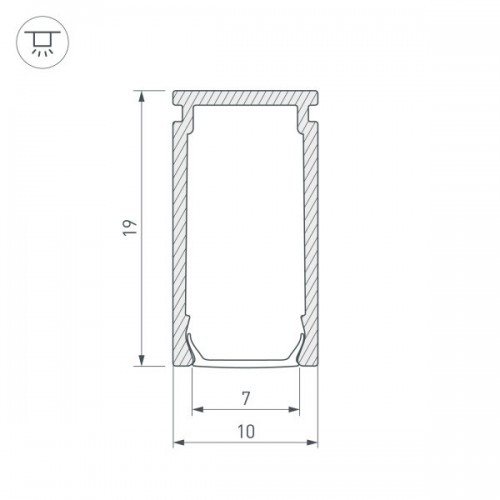 Профиль PIK-1019-2000 ANOD (Arlight, Алюминий)