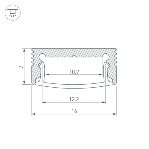 Профиль SL-SLIM-H7-2000 ANOD (Arlight, Алюминий)