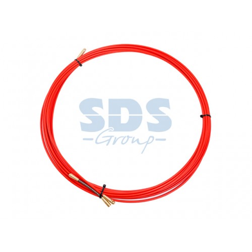 Протяжка кабельная (мини УЗК в бухте), стеклопруток, d=3,5 мм 15 м красная