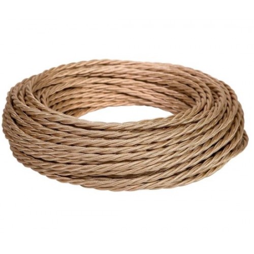 Провод монтажный витой ПВХ 2х2,5мм, цвет - бежевый перламутр (бухта 10м), ТМ "МЕЗОНИНЪ" GE70112-29