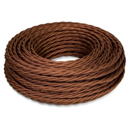 Провод монтажный витой ПВХ  2х2,5мм, цвет - шоколад (бухта 50м),ТМ "МЕЗОНИНЪ" GE70142-17