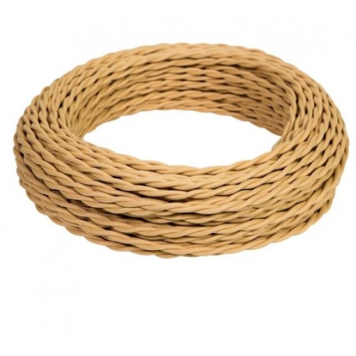 Провод монтажный витой ПВХ  3х1,5мм, цвет - песочное золото (бухта 50м),ТМ "МЕЗОНИНЪ" GE70151-32