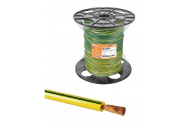 Провод ПуГВнг(А)-LS 1*10,0 ГОСТ на катушке (150м), желто-зеленый TDM